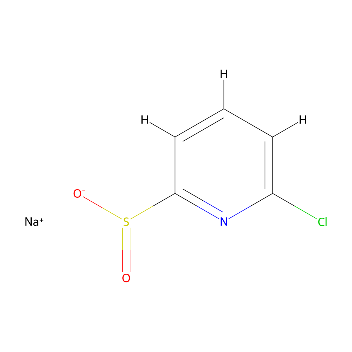 Sodium 6-chloropyridine-2-sulfinate molecular structure, CAS 2682112-92-9