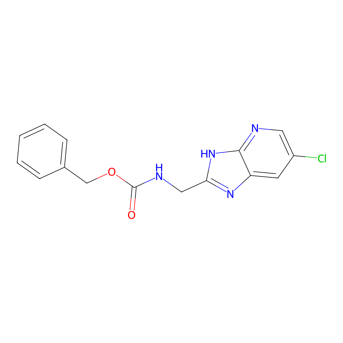 Benzyl ((6-chloro-3H-imidazo[4,5-b]pyridin-2-yl)methyl)carbamate molecular structure, CAS 2682112-93-0