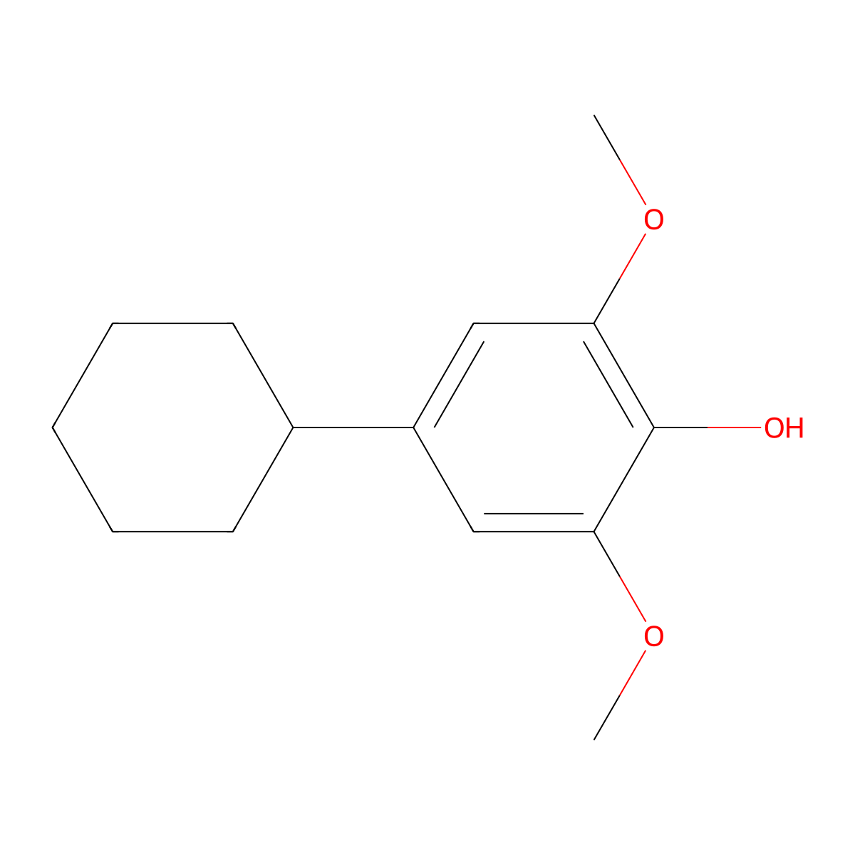 4-Cyclohexyl-2,6-dimethoxyphenol molecular structure, CAS 2682114-25-4