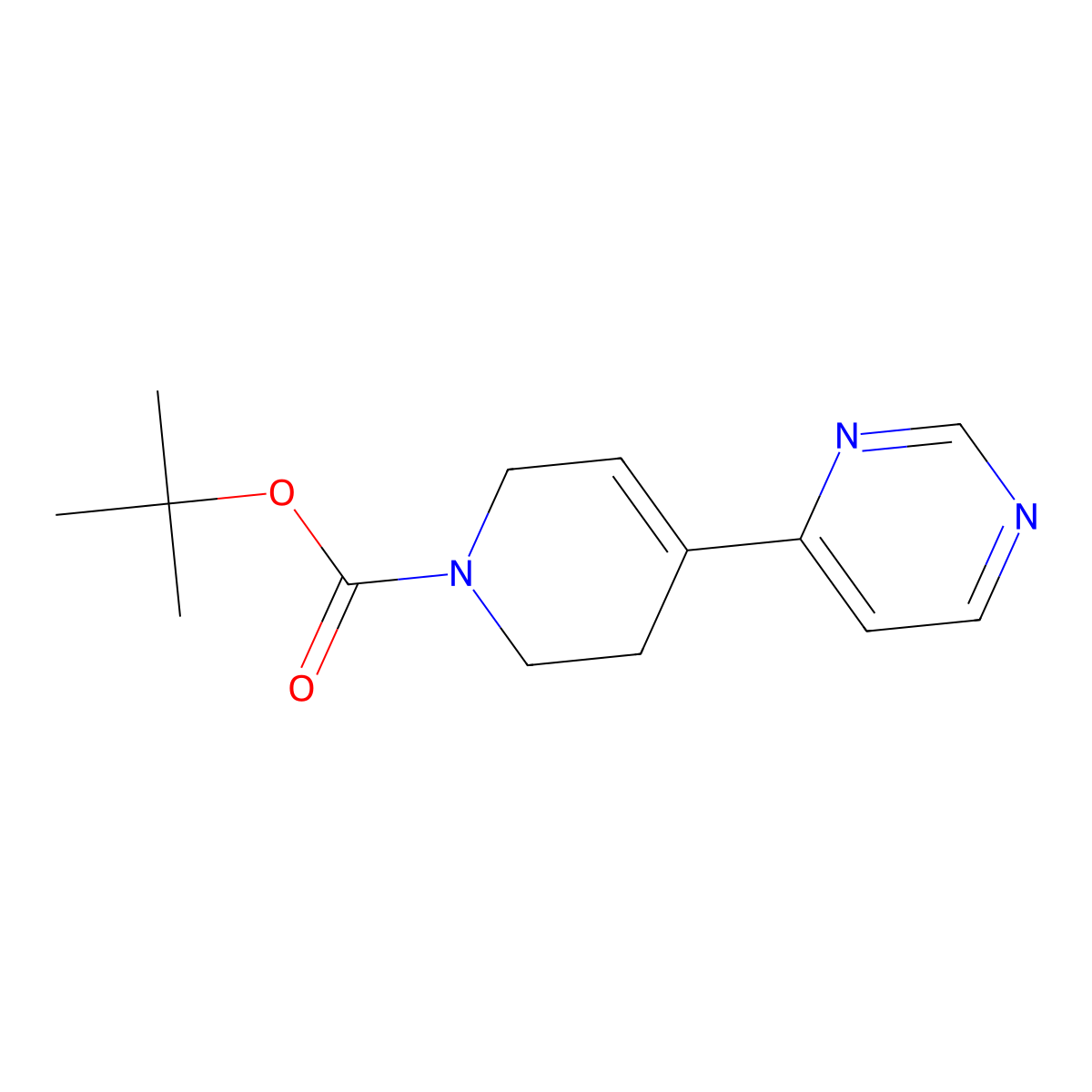 tert-Butyl 4-(pyrimidin-4-yl)-3,6-dihydropyridine-1(2H)-carboxylate molecular structure, CAS 2682114-28-7