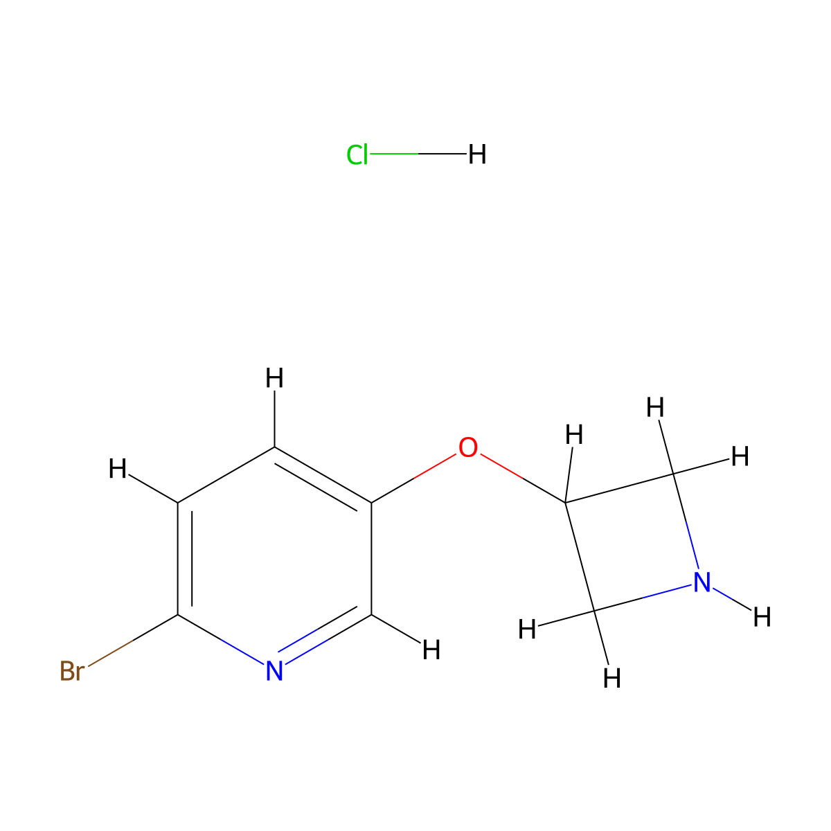 5-(Azetidin-3-yloxy)-2-bromopyridine hydrochloride molecular structure, CAS 2682114-31-2