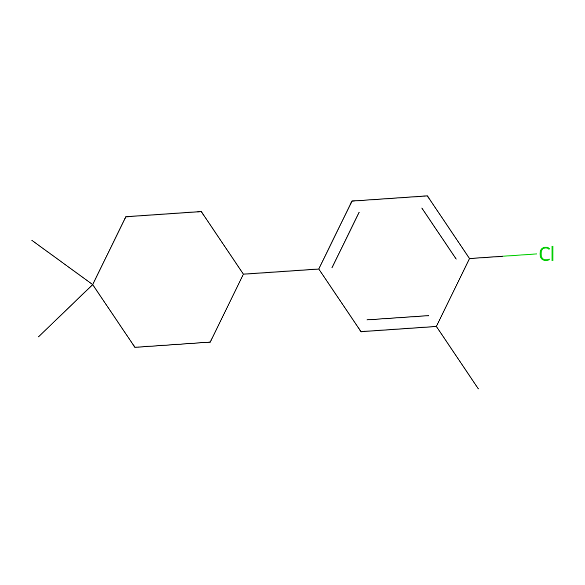 1-Chloro-4-(4,4-dimethylcyclohexyl)-2-methylbenzene molecular structure, CAS 2682114-36-7