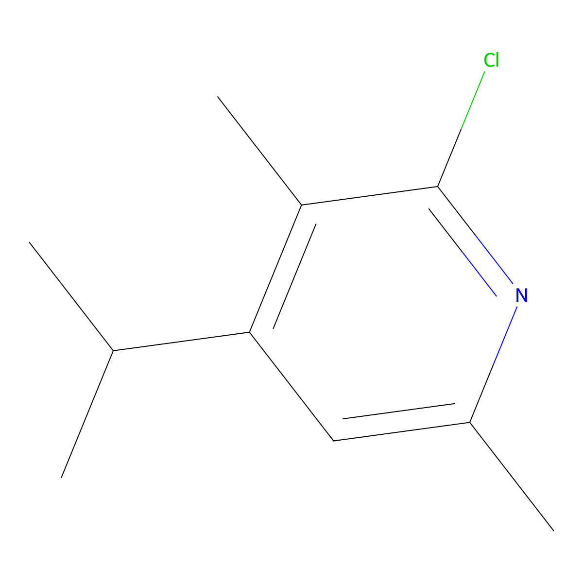 2-Chloro-4-isopropyl-3,6-dimethylpyridine molecular structure, CAS 2682114-40-3