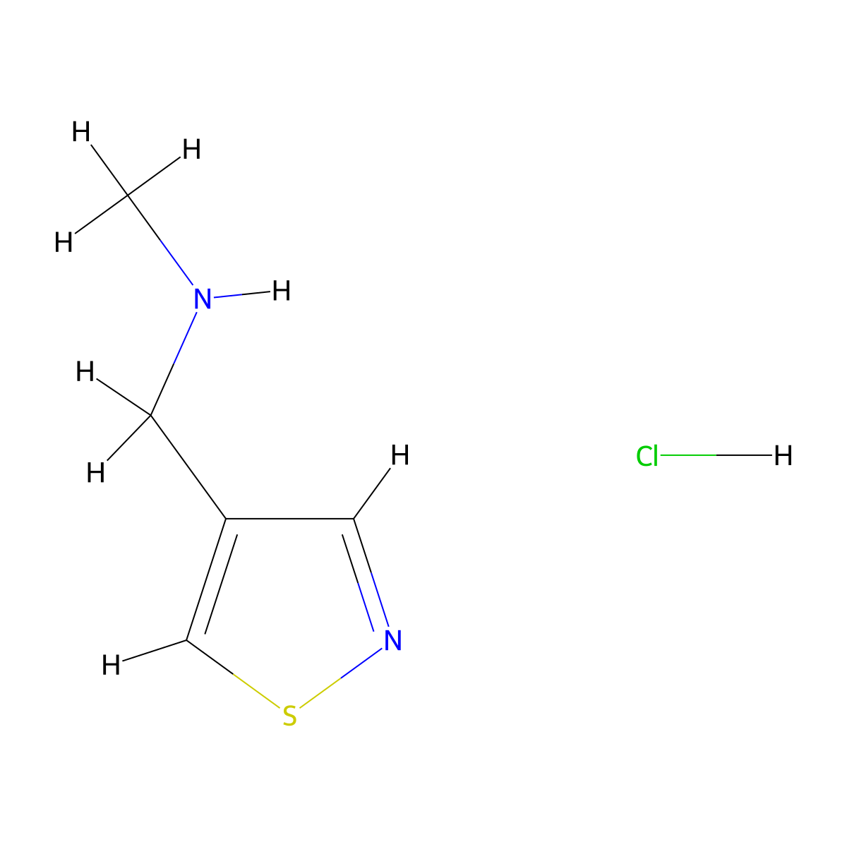 Isothiazol-4-ylmethyl-methyl-amine HCl molecular structure, CAS 2682114-42-5