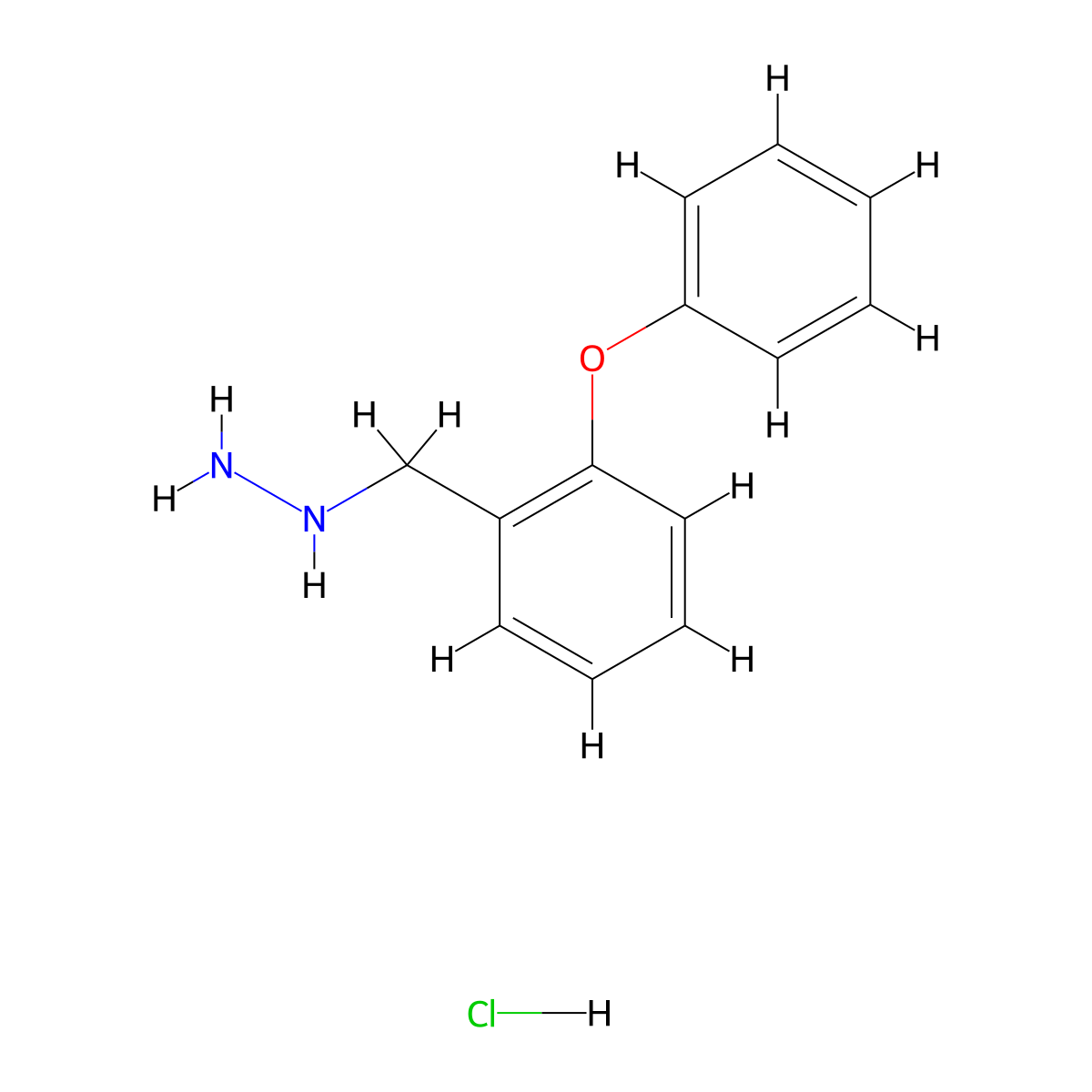 (2-Phenoxybenzyl)hydrazine hydrochloride molecular structure, CAS 2682114-51-6