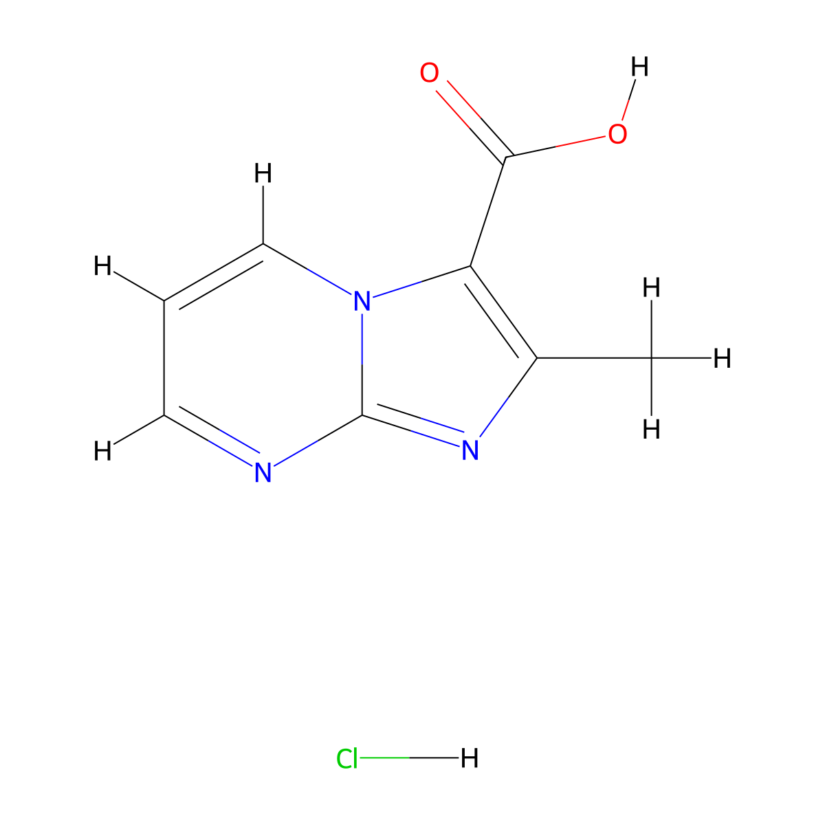 2-Methylimidazo[1,2-a]pyrimidine-3-carboxylic acid hydrochloride molecular structure, CAS 2682115-62-2