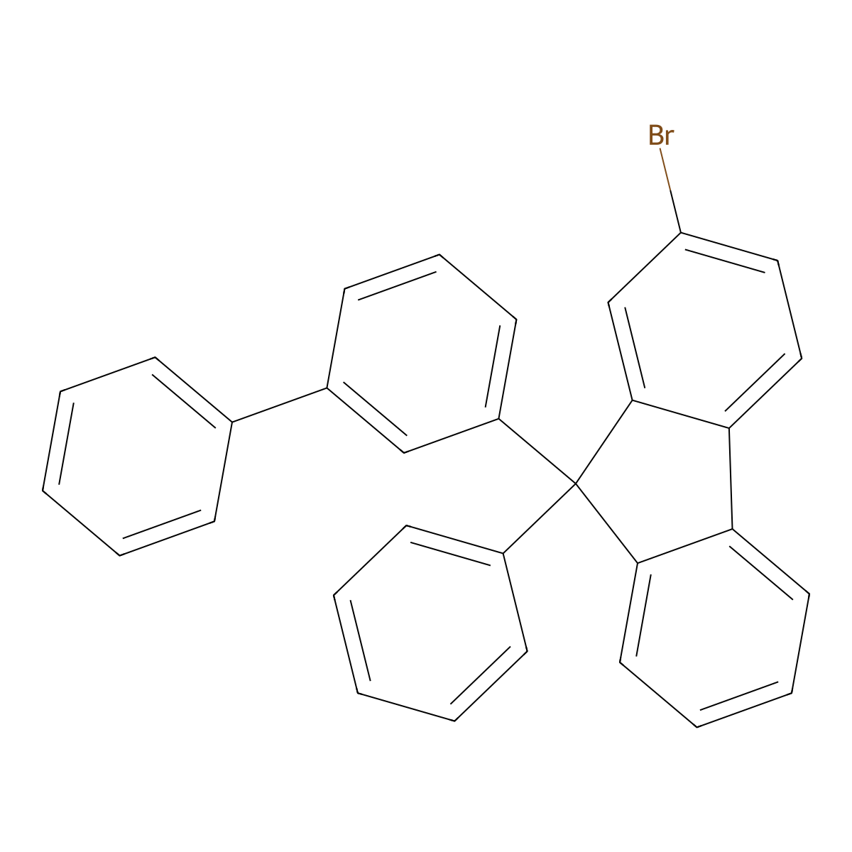 9-([1,1'-Biphenyl]-3-yl)-2-bromo-9-phenyl-9H-fluorene molecular structure, CAS 2682185-70-0