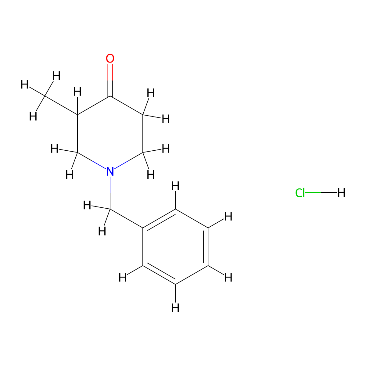 1-Benzyl-3-methylpiperidin-4-one hydrochloride molecular structure, CAS 26822-34-4