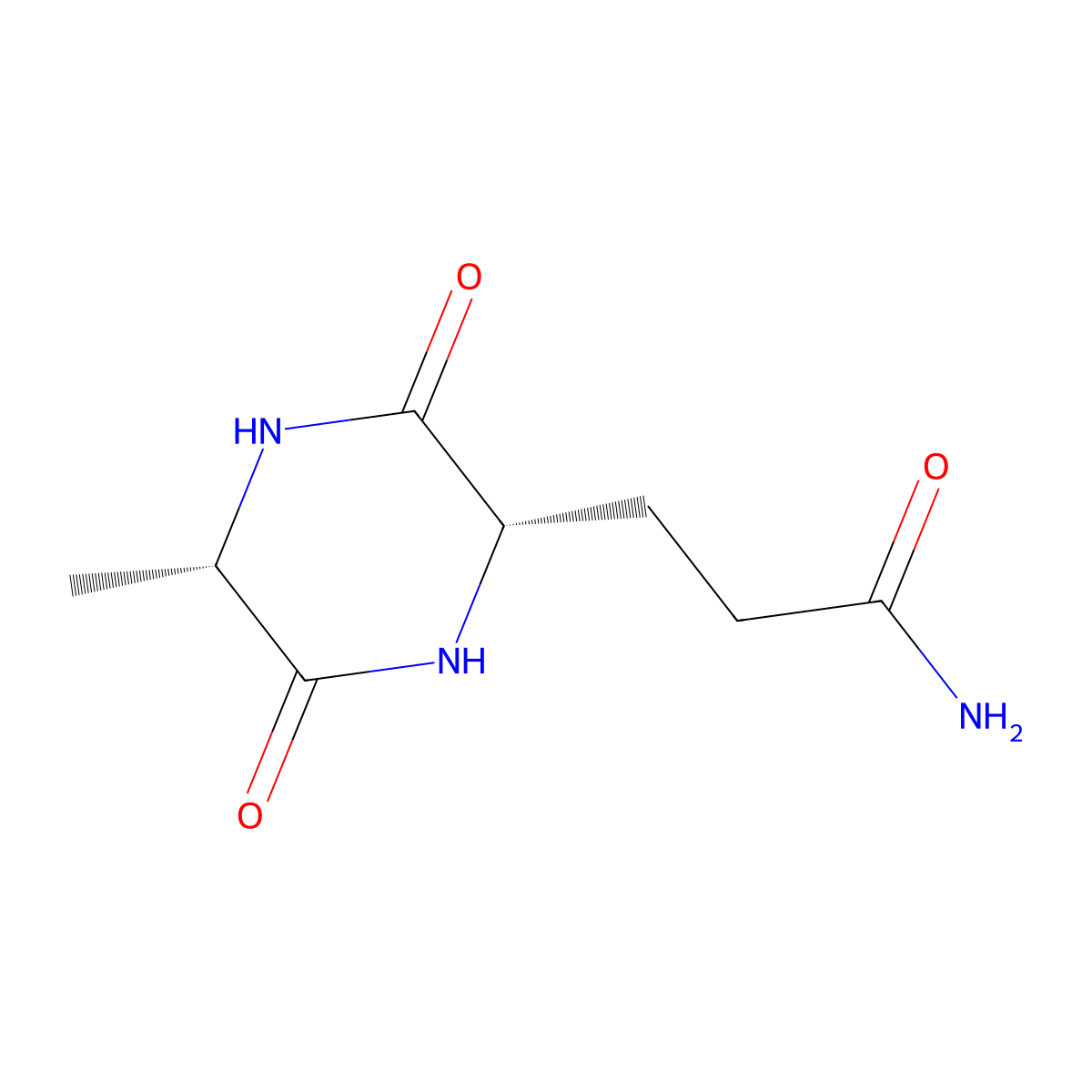 Cyclo(-ala-gln) molecular structure, CAS 268221-76-7