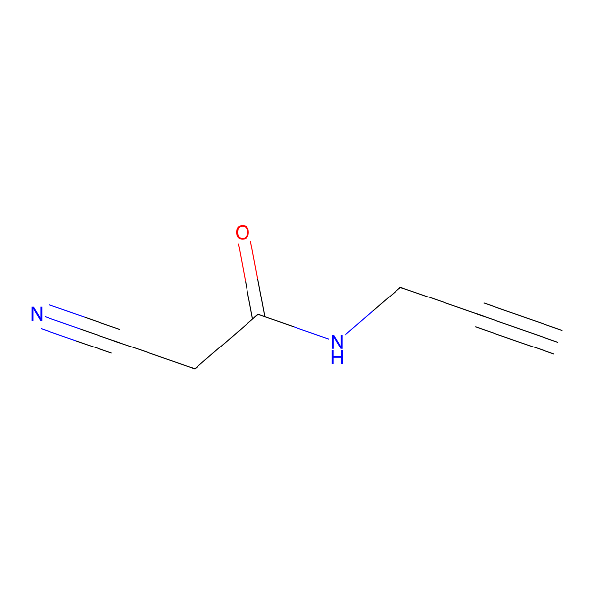 2-cyano-N-(prop-2-yn-1-yl)acetamide molecular structure, CAS 268222-23-7