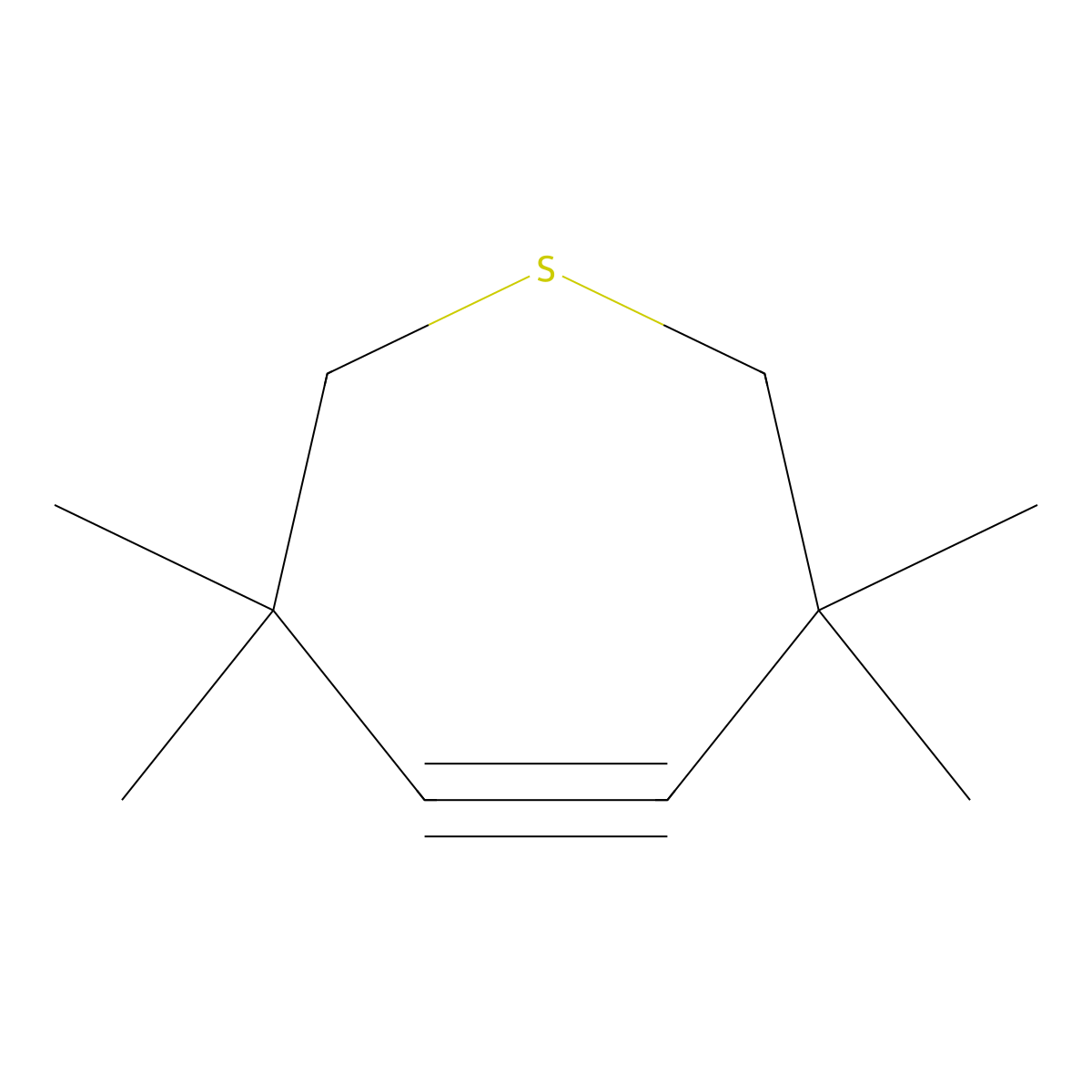 Thiepin, 4,5-didehydro-2,3,6,7-tetrahydro-3,3,6,6-tetramethyl- molecular structure, CAS 26825-18-3