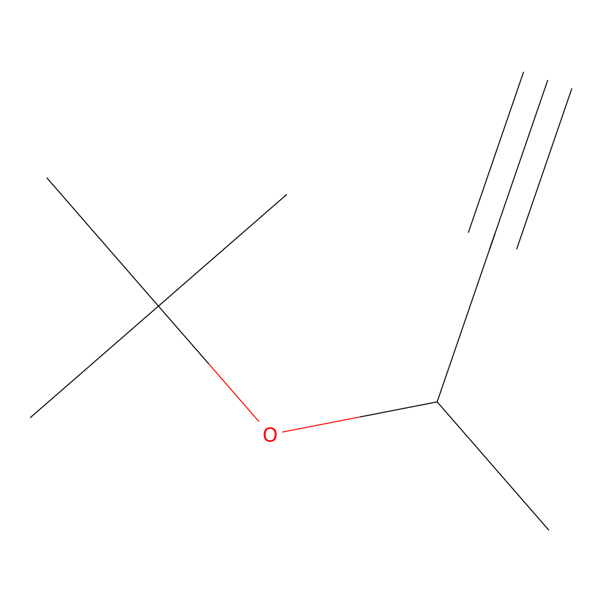 tert-Butyl 1-methyl-2-propynyl ether molecular structure, CAS 26826-40-4