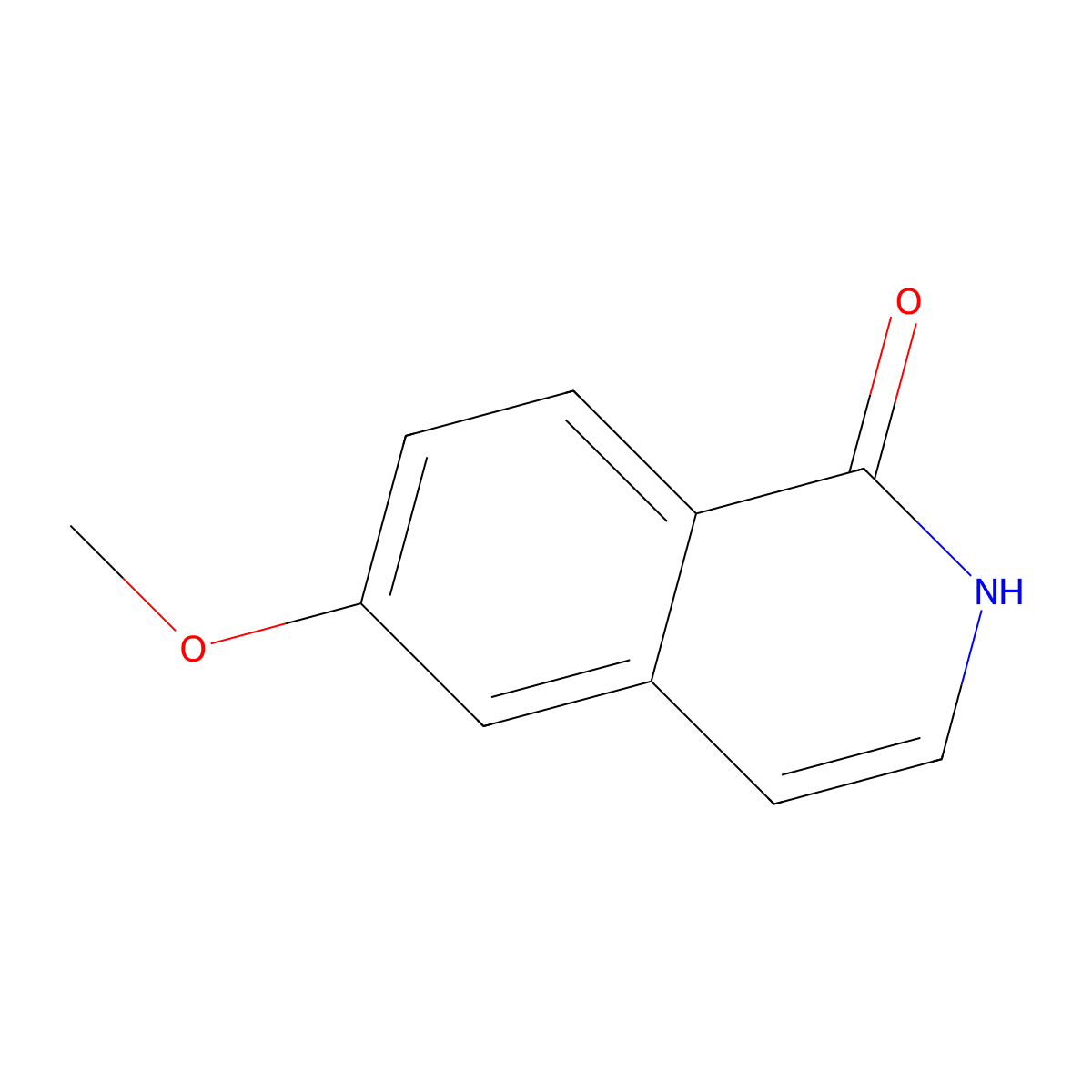 6-methoxyisoquinolin-1(2H)-one molecular structure, CAS 26829-43-6