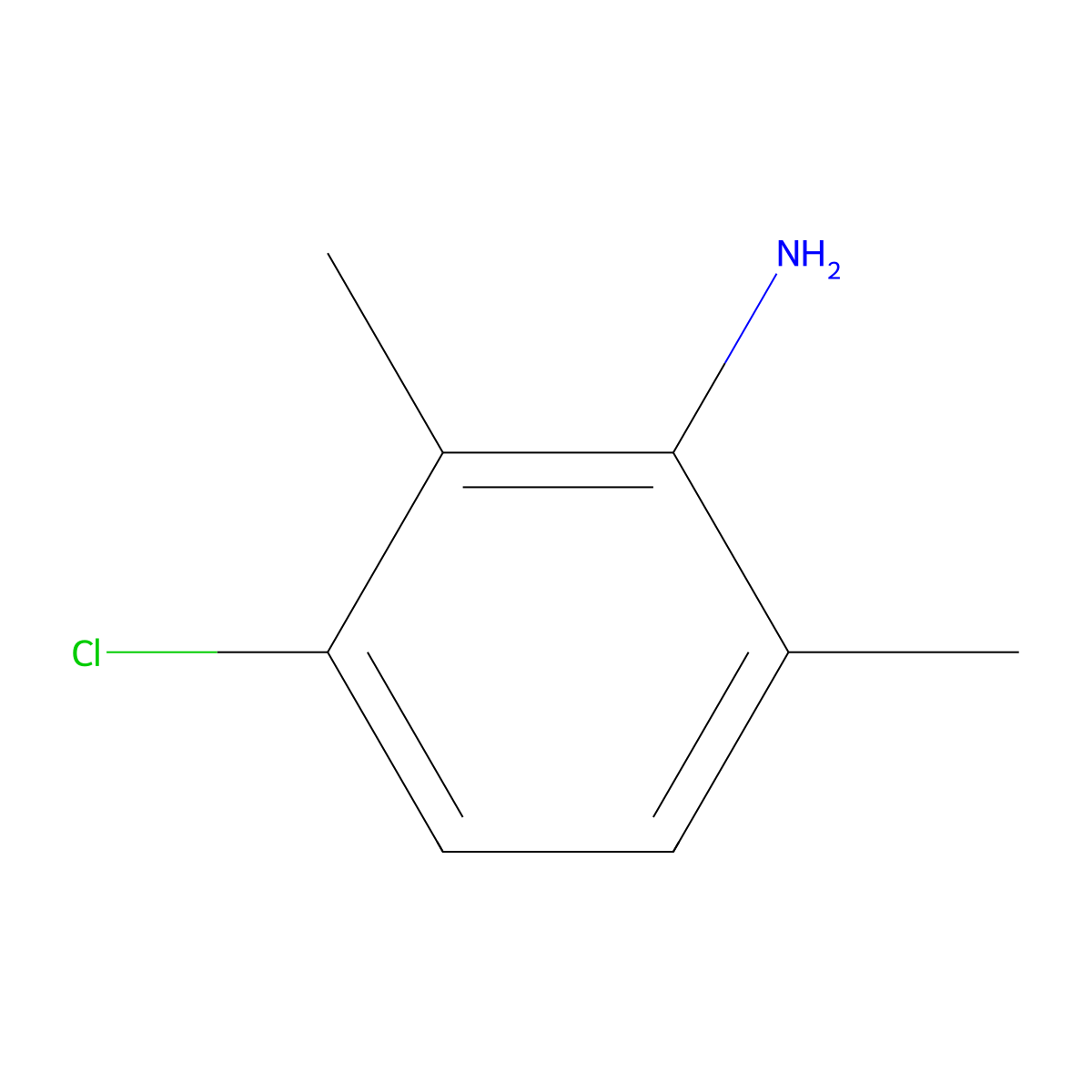 3-Chloro-2,6-dimethylaniline molecular structure, CAS 26829-77-6