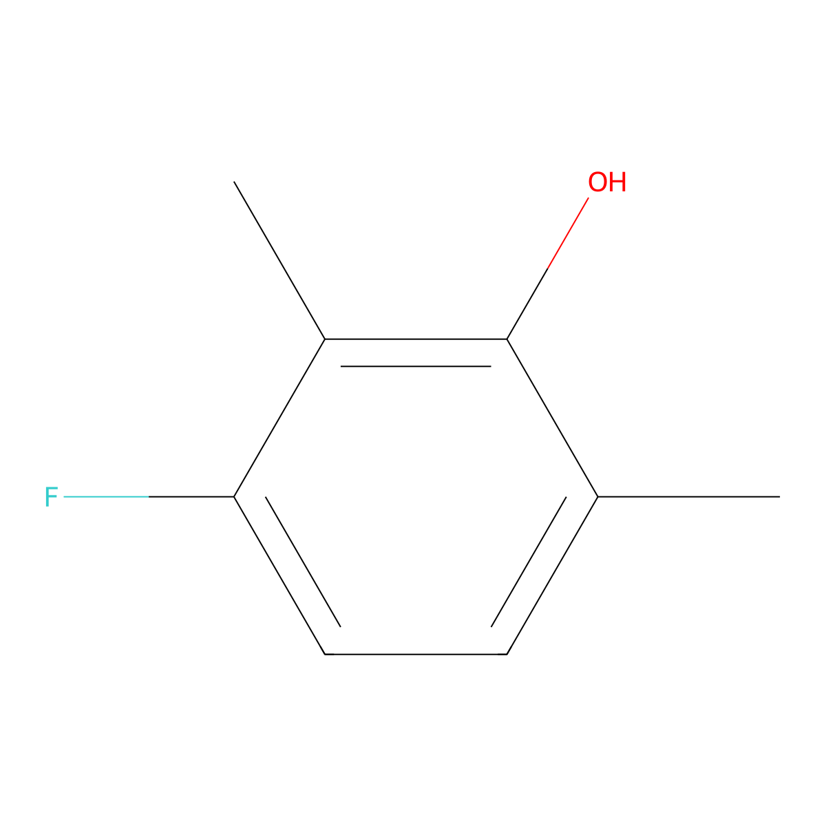 3-Fluoro-2,6-dimethylphenol molecular structure, CAS 26829-79-8