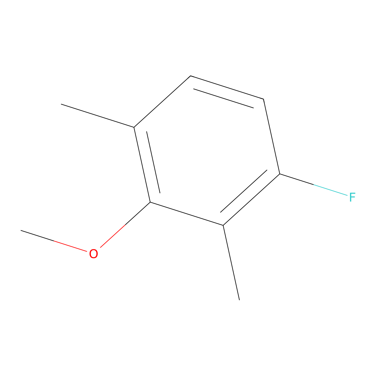 1-Fluoro-3-methoxy-2,4-dimethylbenzene molecular structure, CAS 26829-80-1
