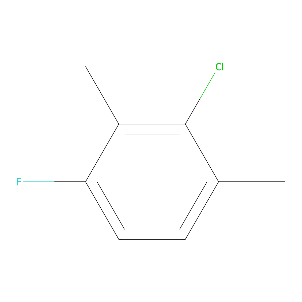 2-Chloro-4-fluoro-1,3-dimethylbenzene molecular structure, CAS 26829-81-2