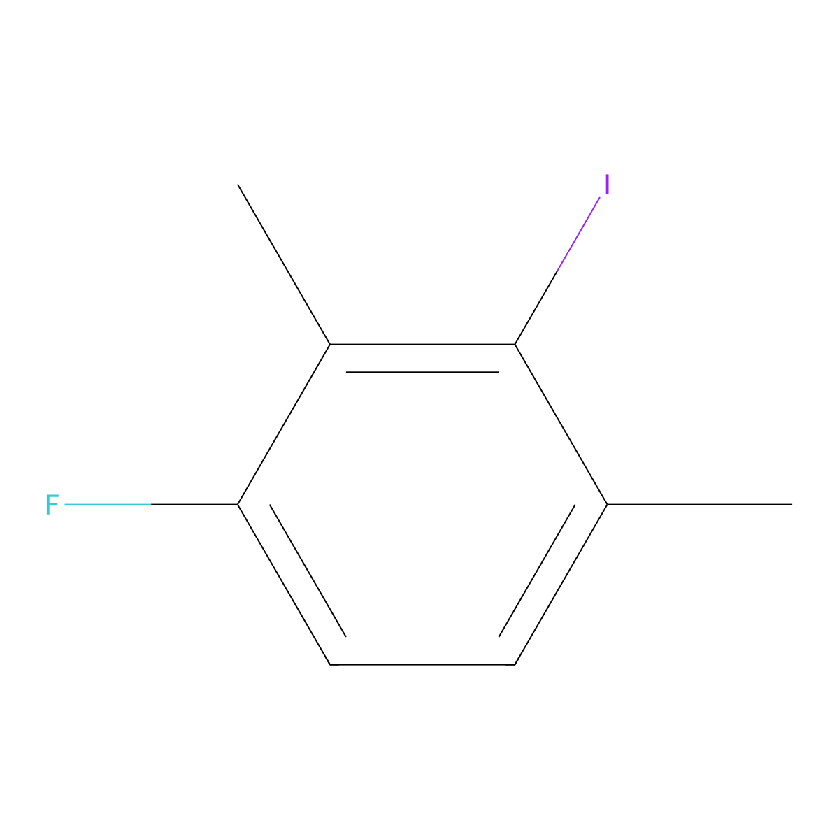 1-Fluoro-3-iodo-2,4-dimethylbenzene molecular structure, CAS 26829-83-4