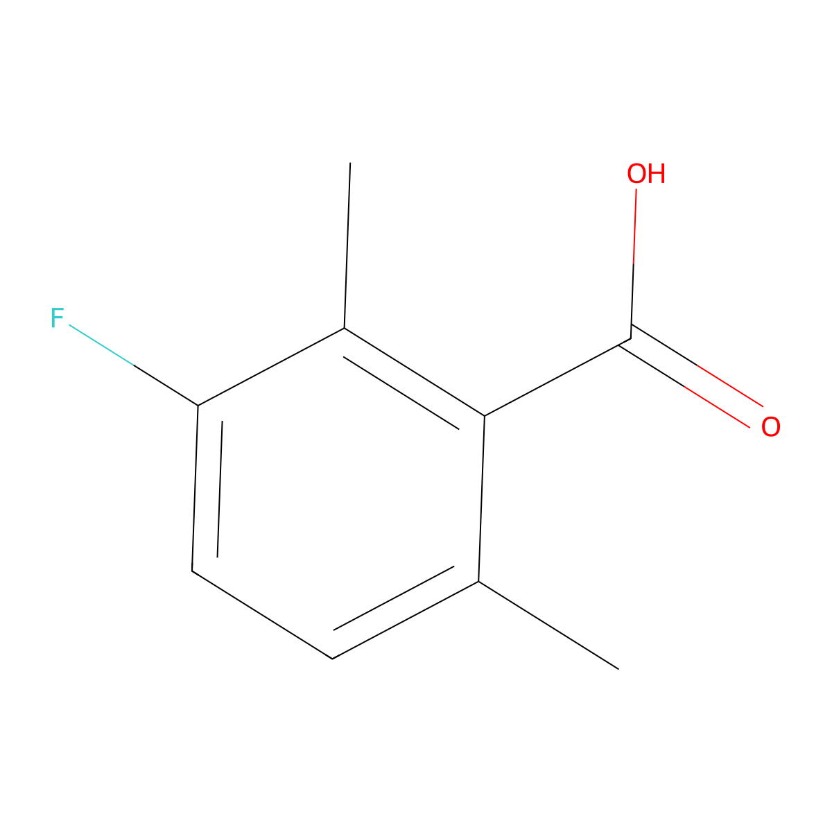 3-Fluoro-2,6-dimethylbenzoic acid molecular structure, CAS 26829-84-5