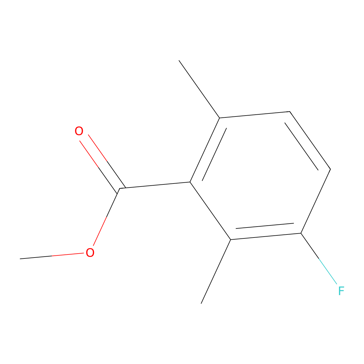 Methyl 3-fluoro-2,6-dimethylbenzoate molecular structure, CAS 26829-85-6