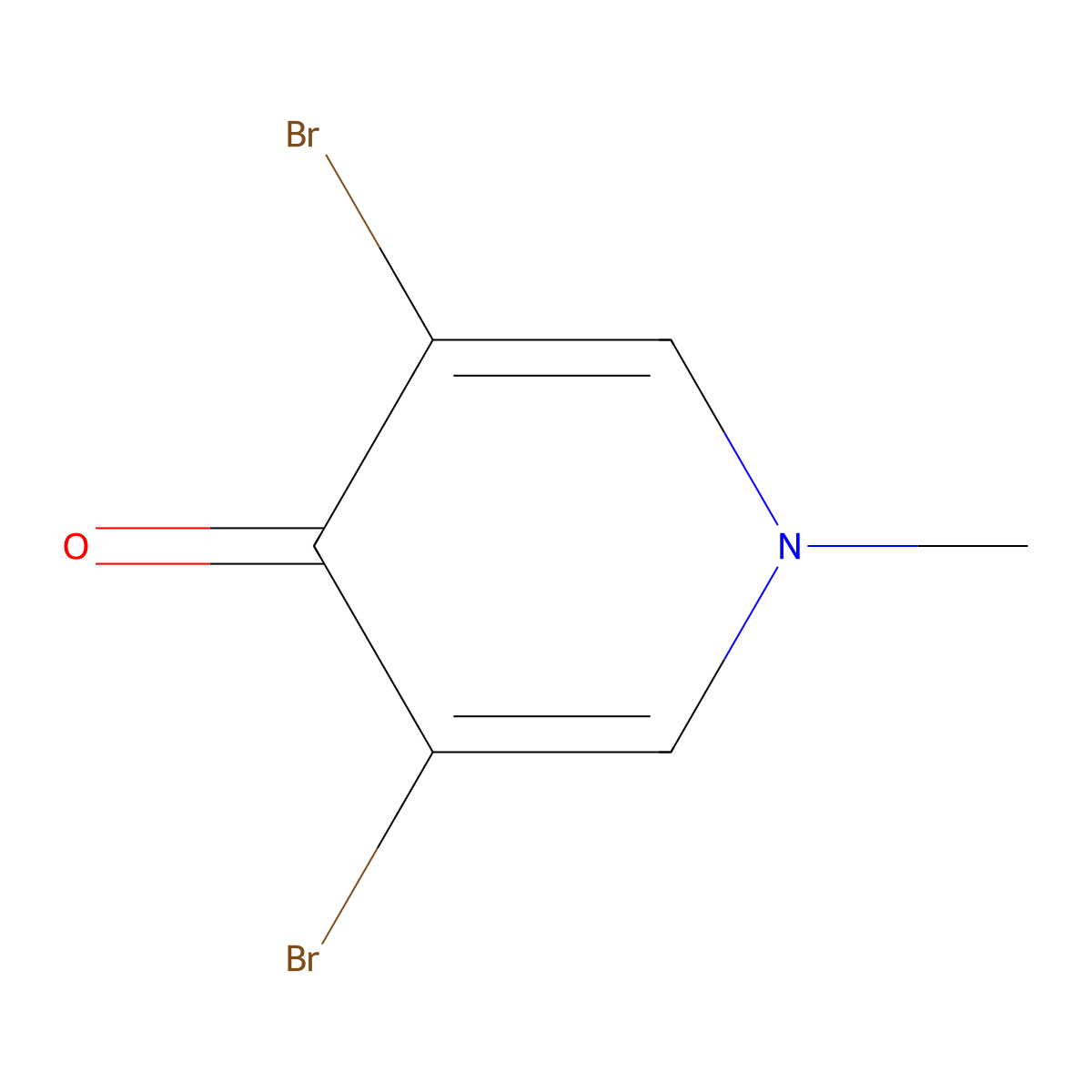 3,5-Dibromo-1-methylpyridin-4(1H)-one molecular structure, CAS 2683-35-4