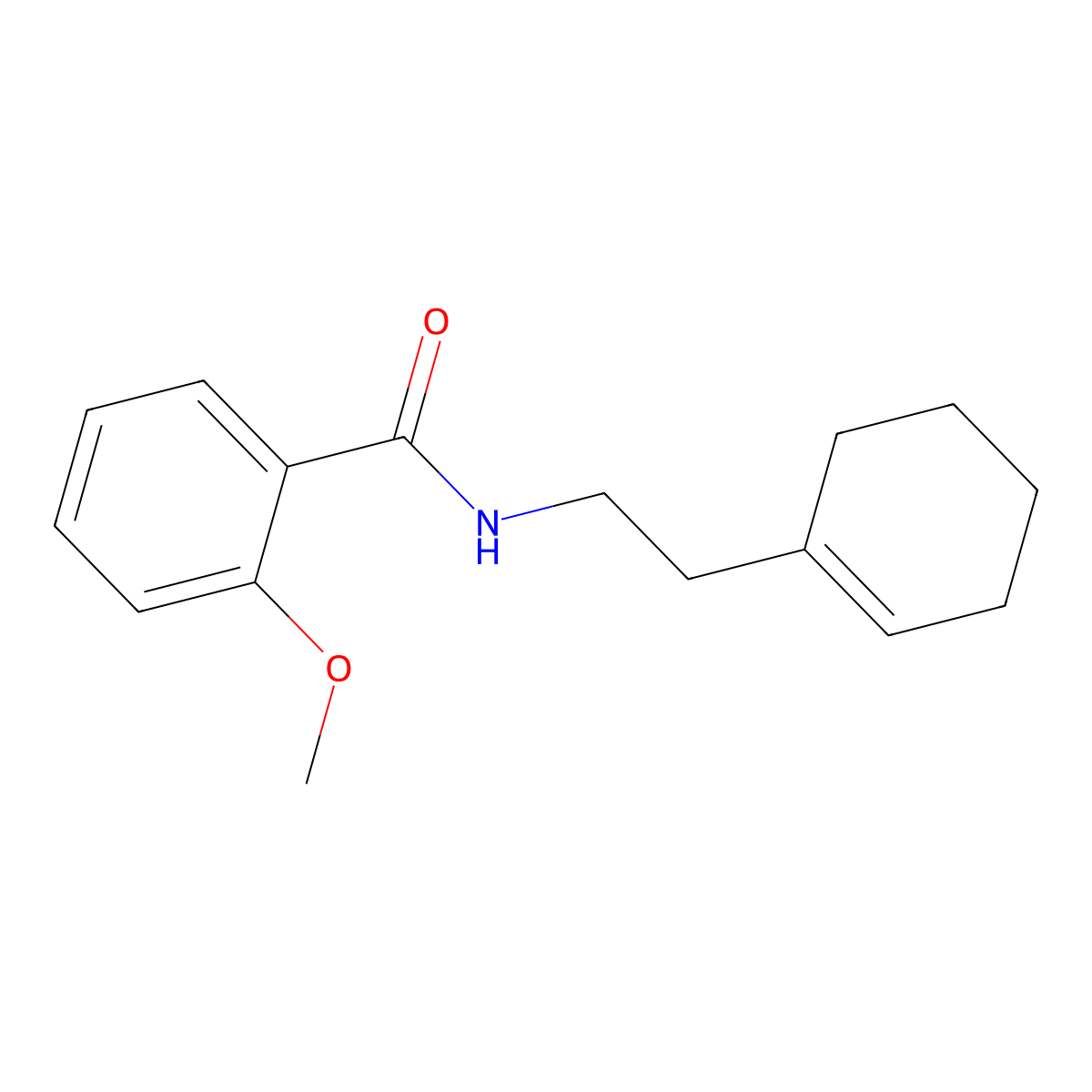 N-[2-(cyclohexen-1-yl)ethyl]-2-methoxybenzamide molecular structure, CAS 26830-63-7