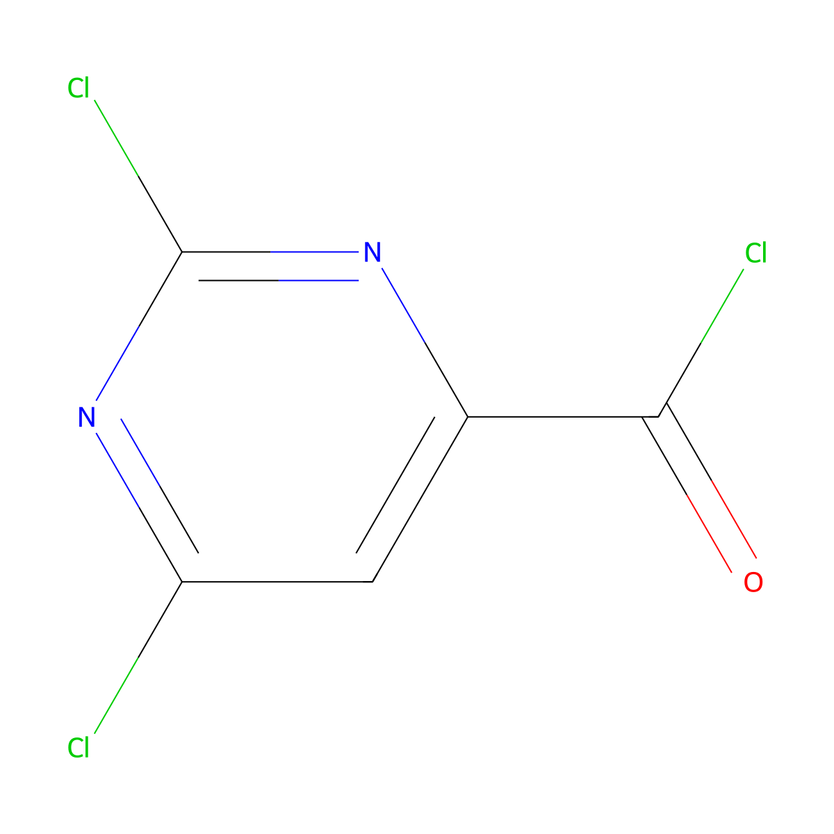 2,6-dichloropyrimidine-4-carbonyl Chloride molecular structure, CAS 26830-94-4