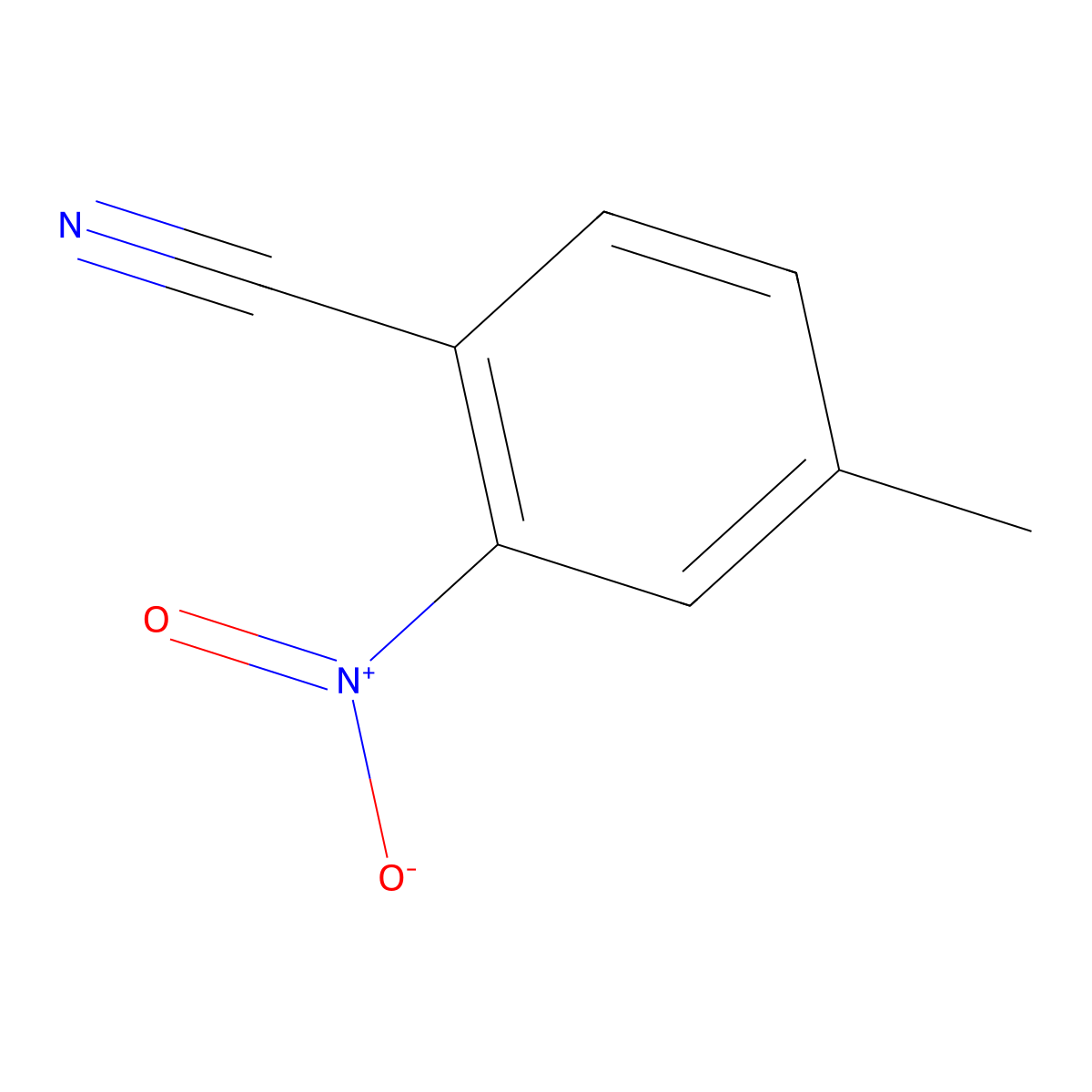 2-Nitro-4-toluonitrile molecular structure, CAS 26830-95-5