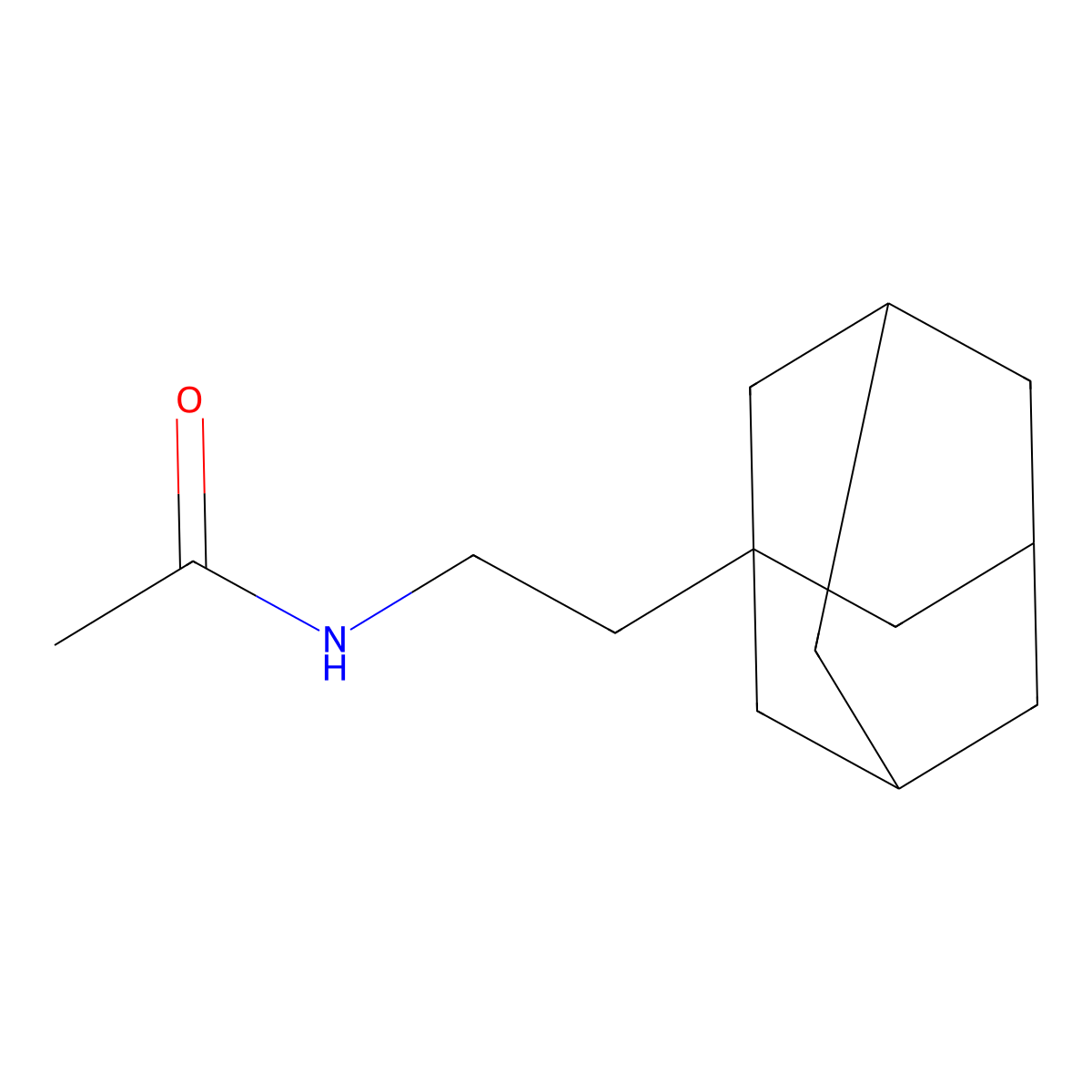 N-[2-(1-adamantyl)ethyl]acetamide molecular structure, CAS 26831-43-6