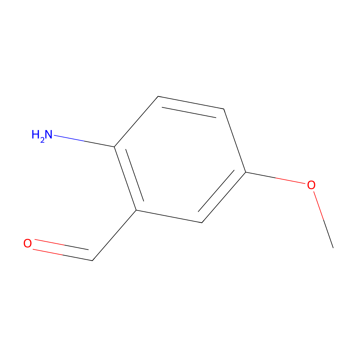 2-Amino-5-methoxybenzaldehyde molecular structure, CAS 26831-52-7