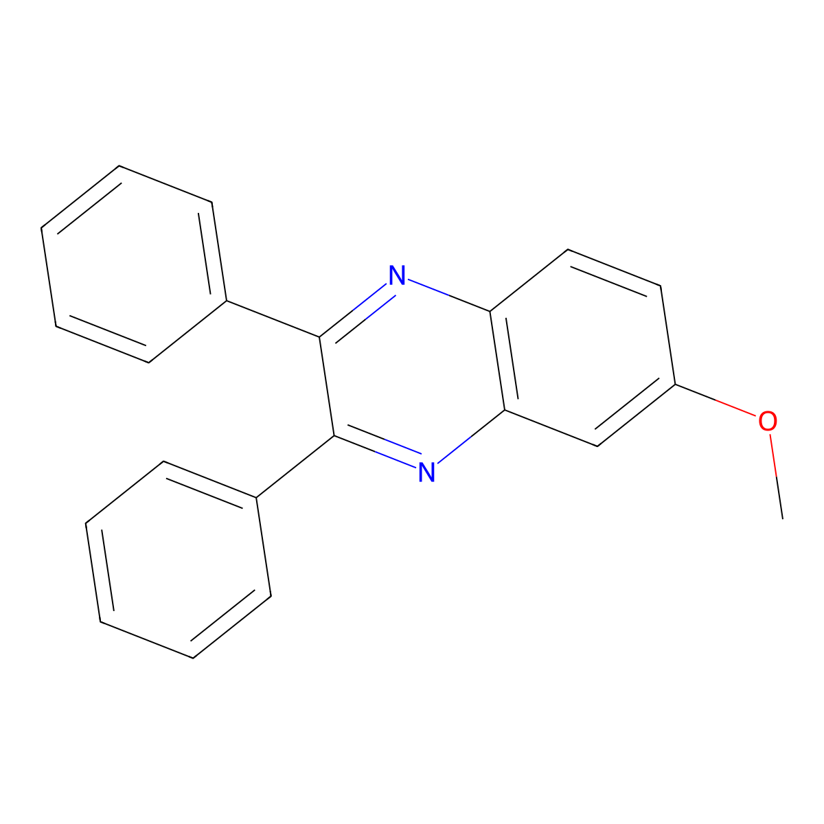 6-Methoxy-2,3-diphenylquinoxaline molecular structure, CAS 26832-42-8