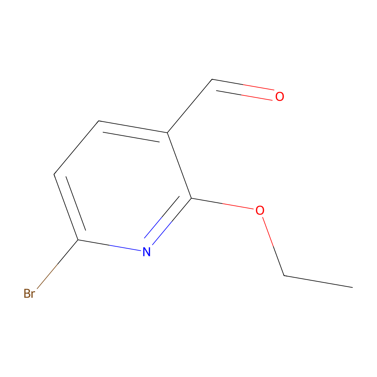 6-Bromo-2-ethoxynicotinaldehyde molecular structure, CAS 2683581-03-3