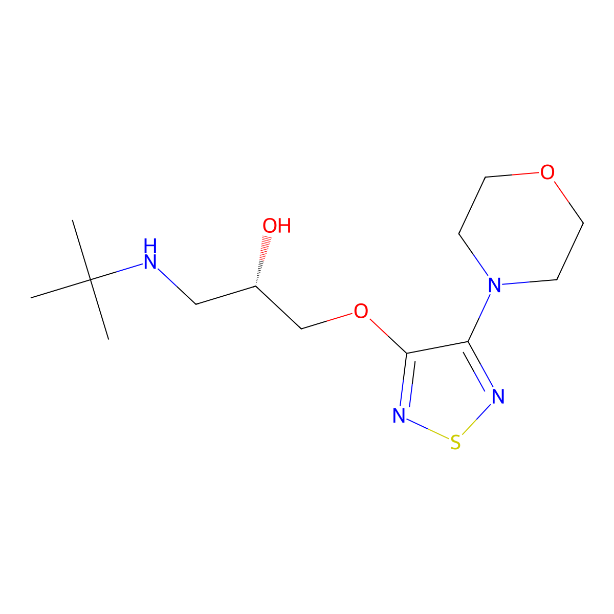 Timolol molecular structure, CAS 26839-75-8