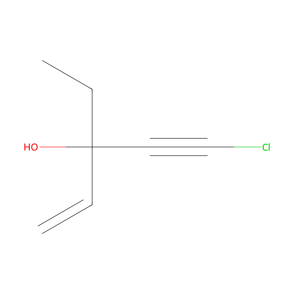 5-Chloro-3-ethyl-1-penten-4-yn-3-ol molecular structure, CAS 26839-80-5
