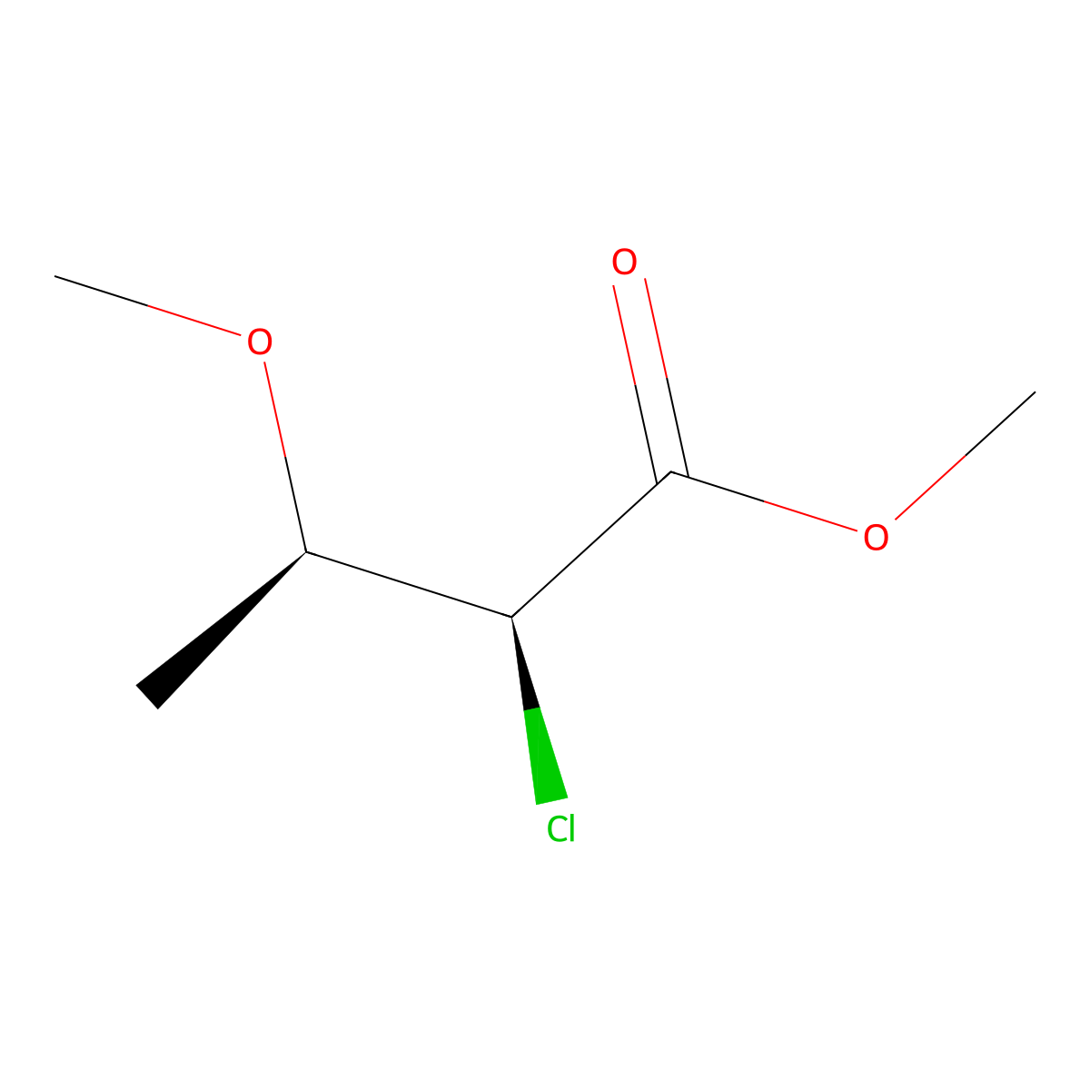 methyl (2S,3R)-2-chloro-3-methoxybutanoate molecular structure, CAS 26839-90-7