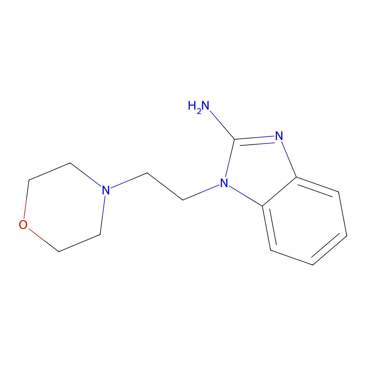 1-(2-Morpholin-4-ylethyl)-2-aminobenzimidazole molecular structure, CAS 26840-48-2