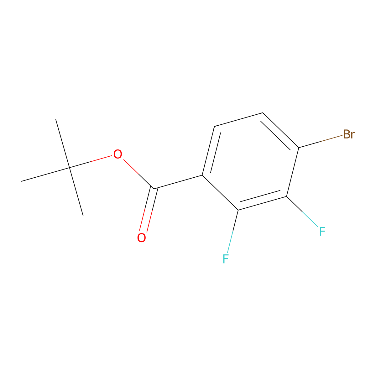 Tert-butyl 4-bromo-2,3-difluorobenzoate molecular structure, CAS 2684295-19-8