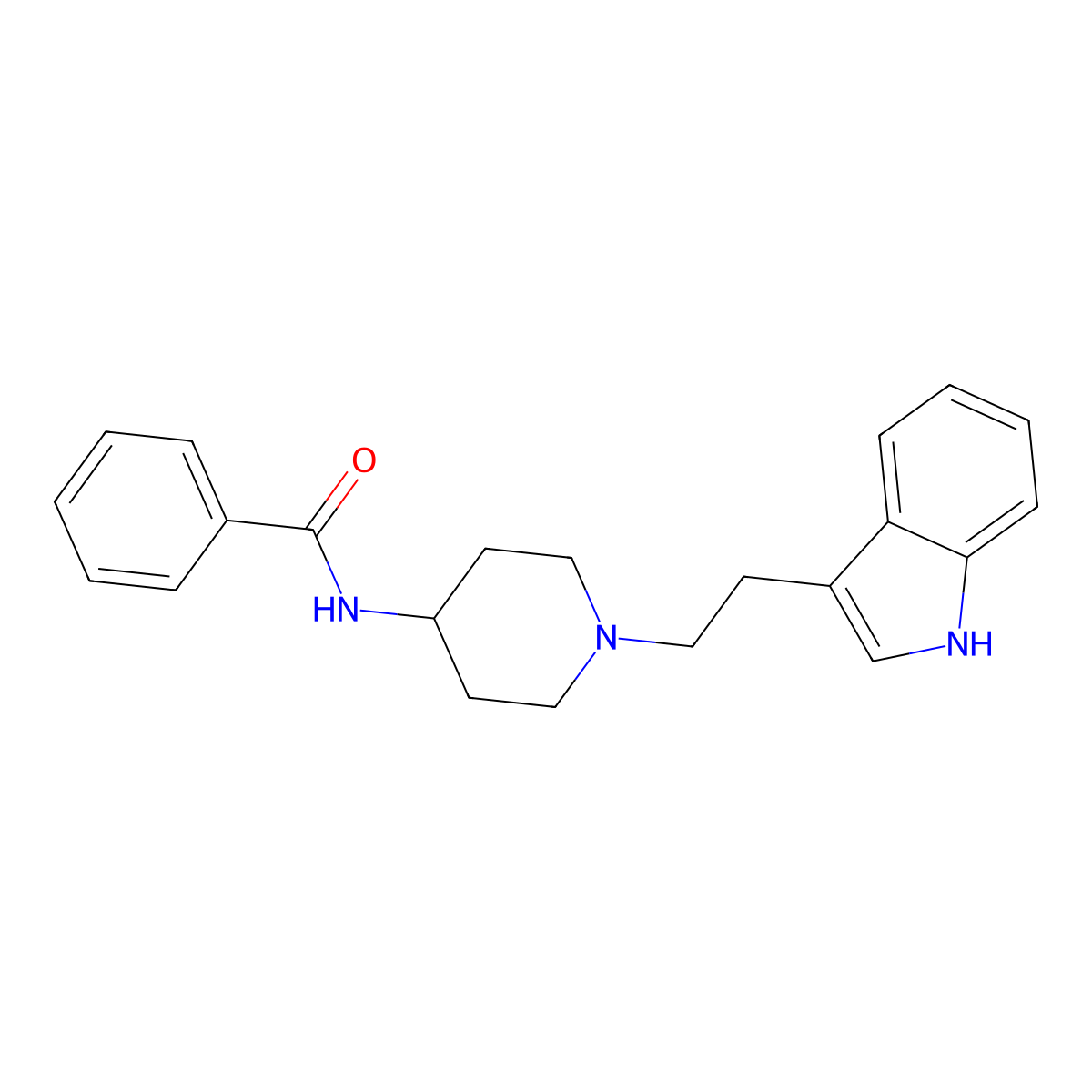 Indoramin molecular structure, CAS 26844-12-2