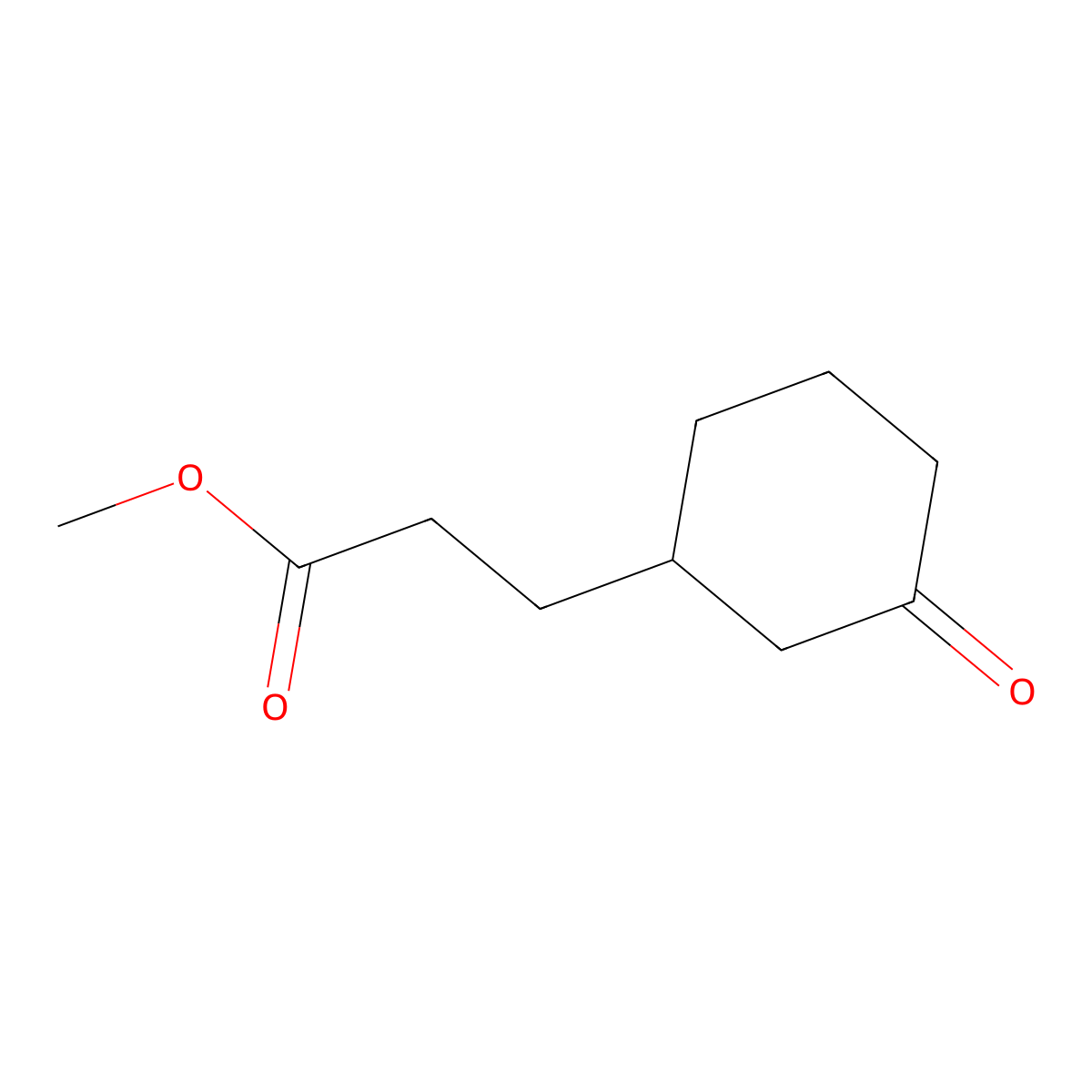 Methyl 3-(3-oxocyclohexyl)propanoate molecular structure, CAS 26845-42-1