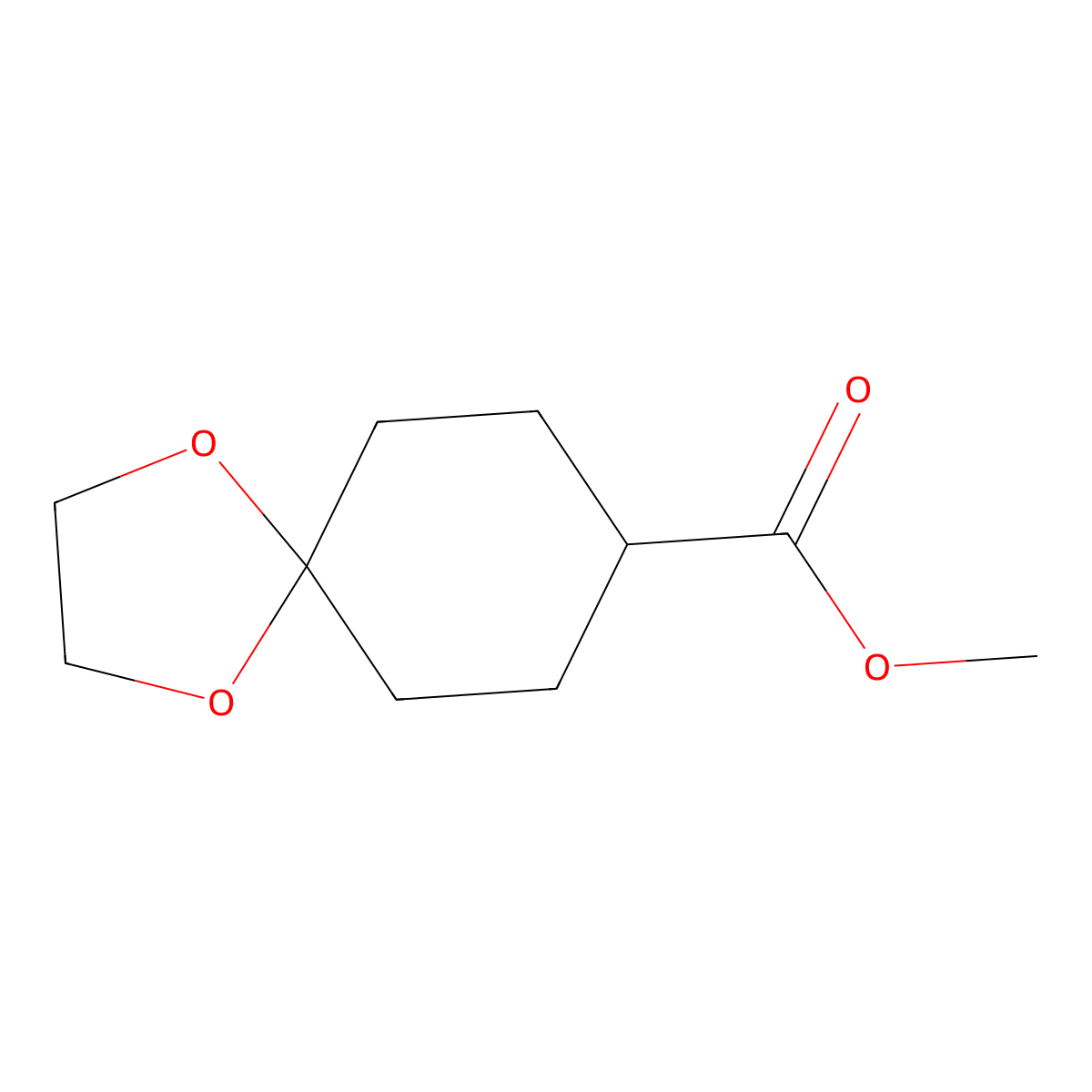 Methyl 1,4-dioxaspiro[4.5]decane-8-carboxylate molecular structure, CAS 26845-47-6