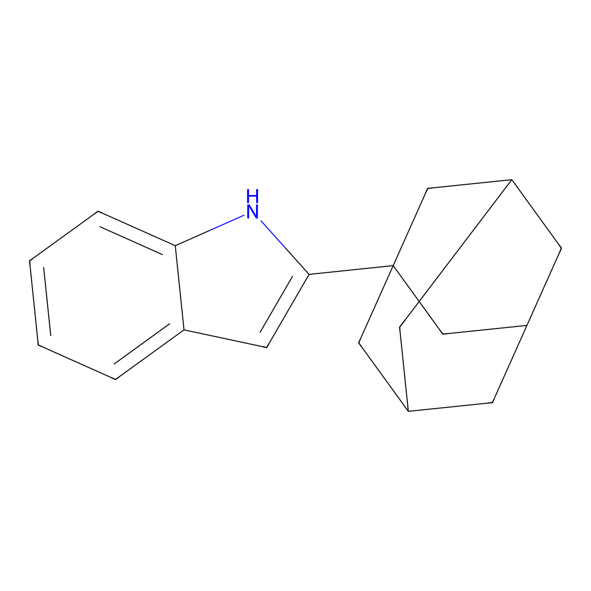 2-(1-adamantyl)-1H-indole molecular structure, CAS 26845-72-7
