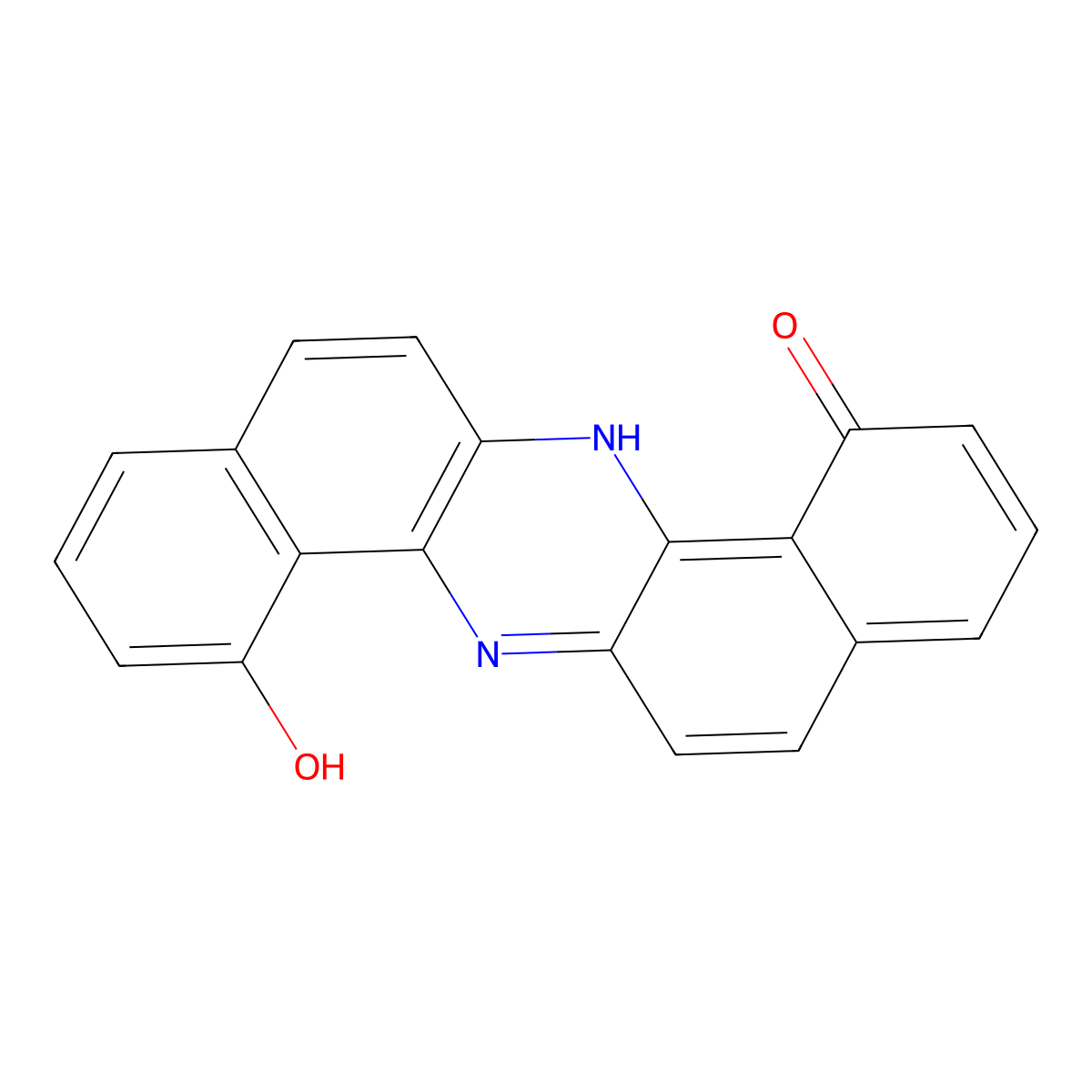 Dibenzo[a,h]phenazine-1,8-diol molecular structure, CAS 26846-41-3