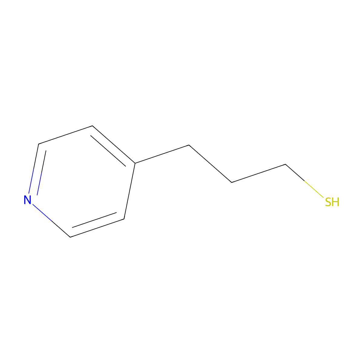 4-Pyridinepropanethiol molecular structure, CAS 26847-63-2