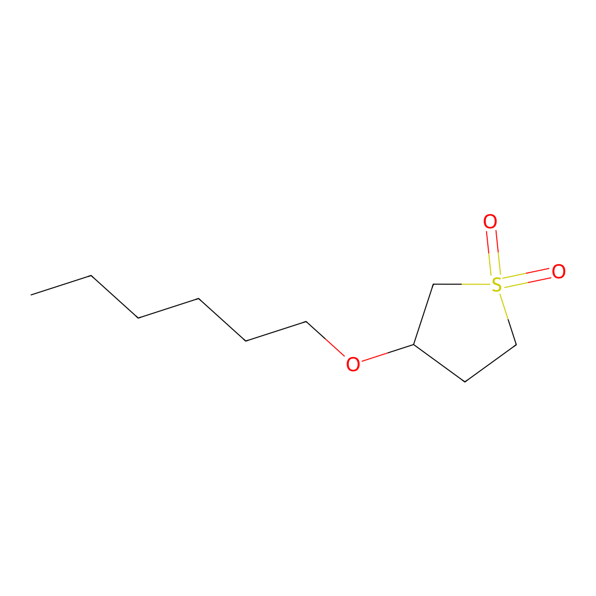 3-Hexyloxythiolane-1,1-dione molecular structure, CAS 26848-73-7