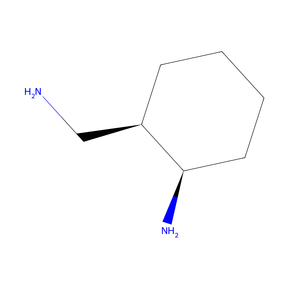 (1R,2R)-2-(aminomethyl)cyclohexan-1-amine molecular structure, CAS 26853-49-6