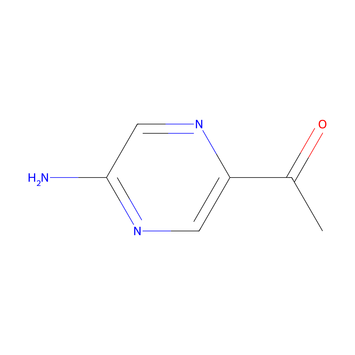 1-(5-Aminopyrazin-2-yl)ethanone molecular structure, CAS 268538-57-4