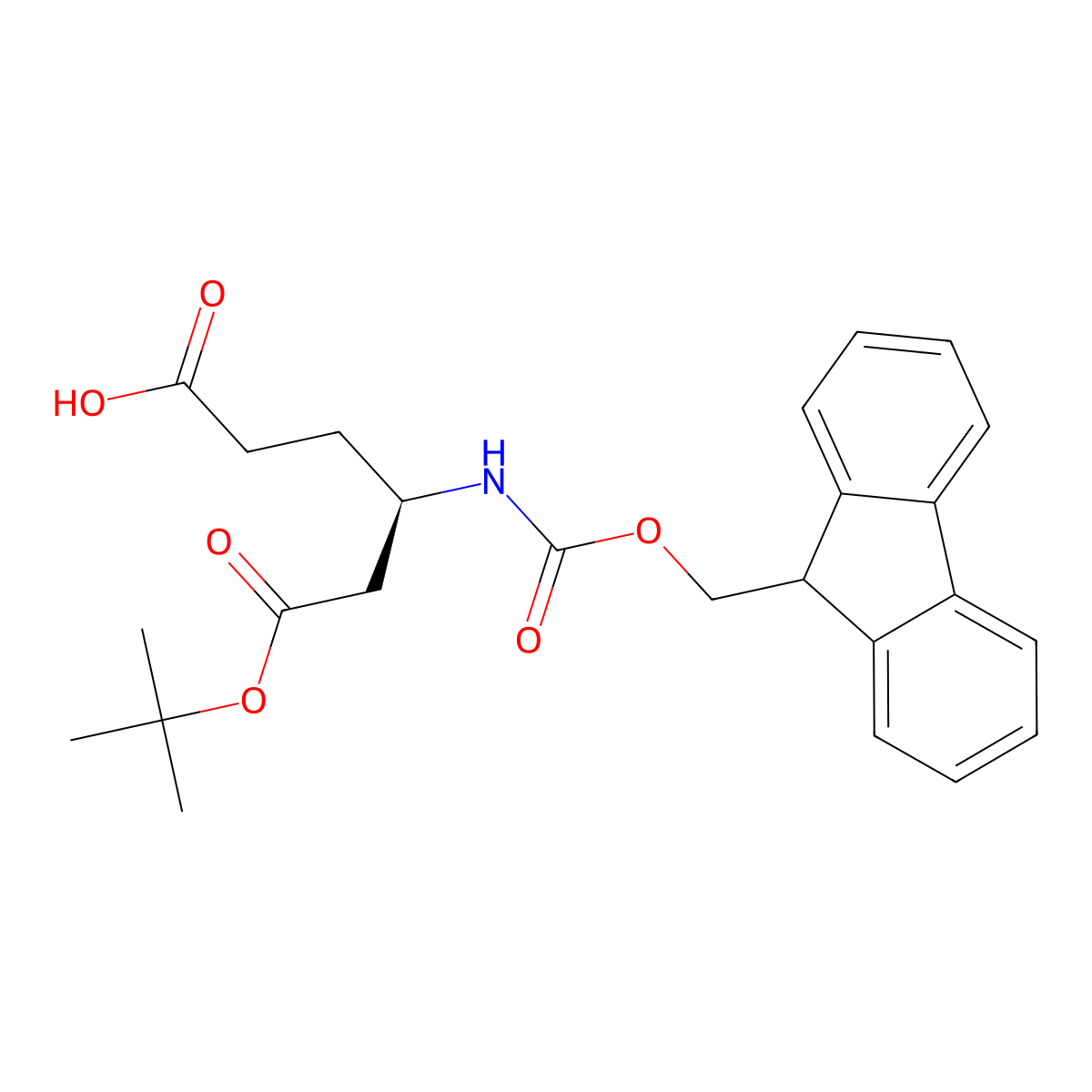 Fmoc-beta-D-HomoGlu-OtBu molecular structure, CAS 268542-16-1