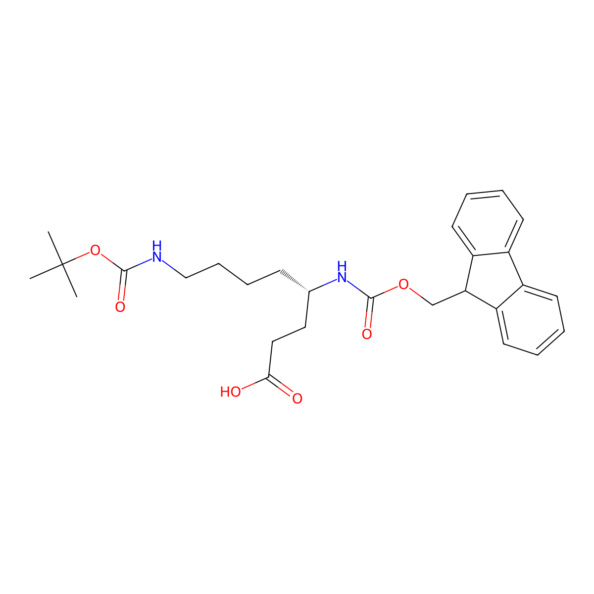 (S)-N-4-Fmoc-N-8-Boc-diaminooctanoic acid molecular structure, CAS 268542-17-2