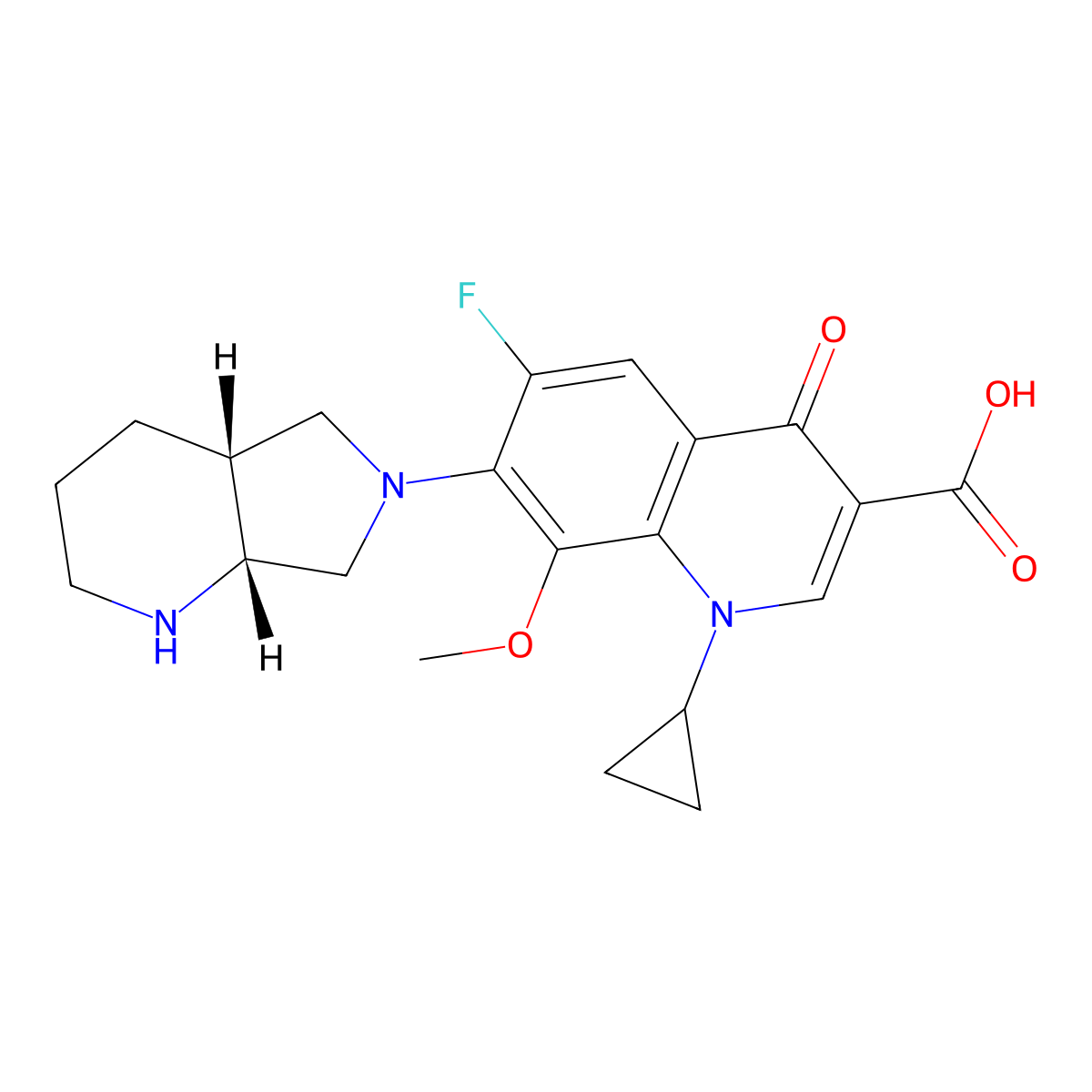 Moxifloxacin, (R)- molecular structure, CAS 268545-13-7