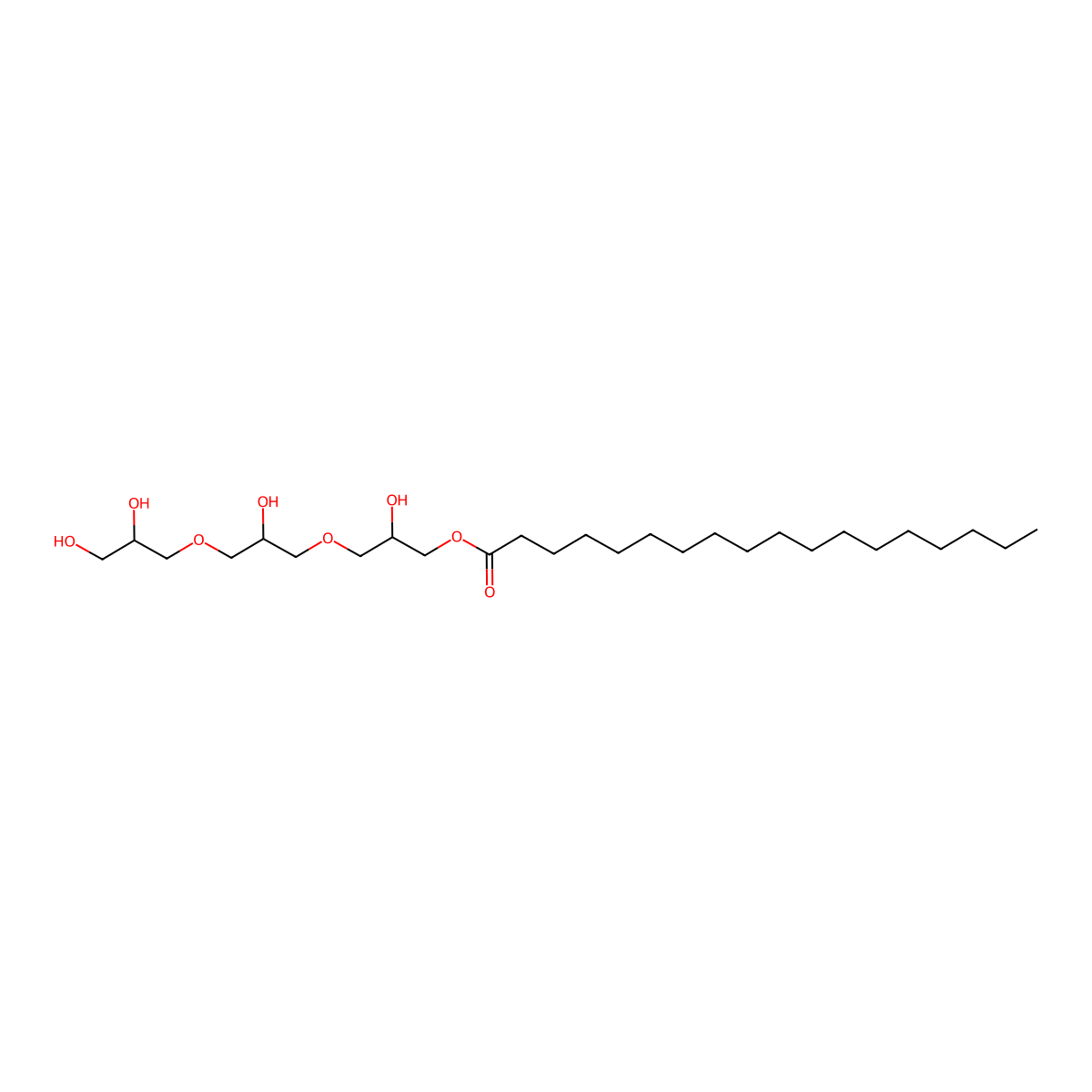 Polyglyceryl-3 Stearate molecular structure, CAS 26855-43-6